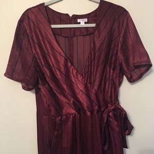 Xhilaration maroon and dark navy jumpsuit
